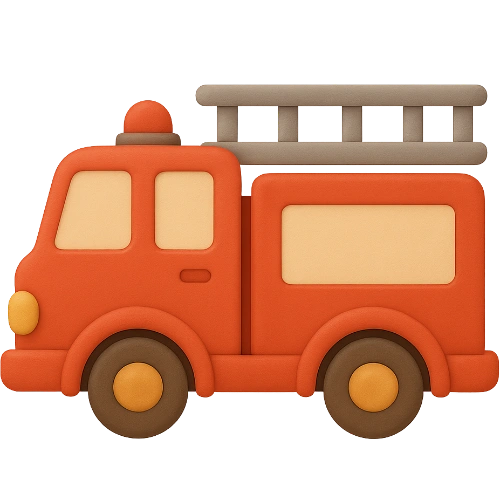 Henkilökohtainen lastenpalokirja täynnä palomiehen taikaa