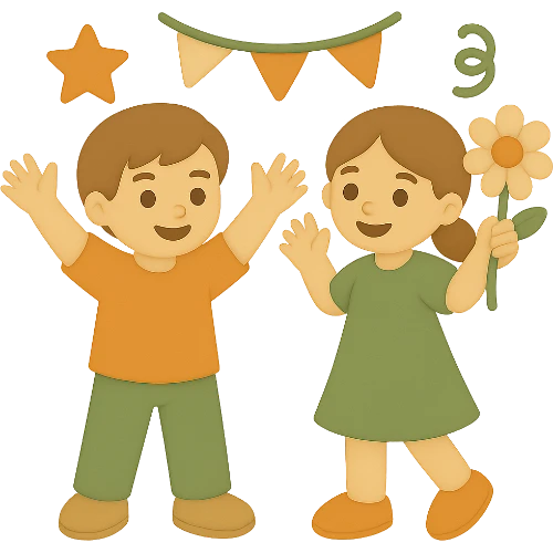 Henkilökohtainen lastenkirja lastenpäivän taikasta