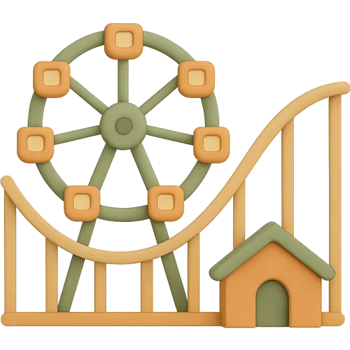 Henkilökohtainen lasten kirja huvipuistovierailusta – taianomainen seikkailu