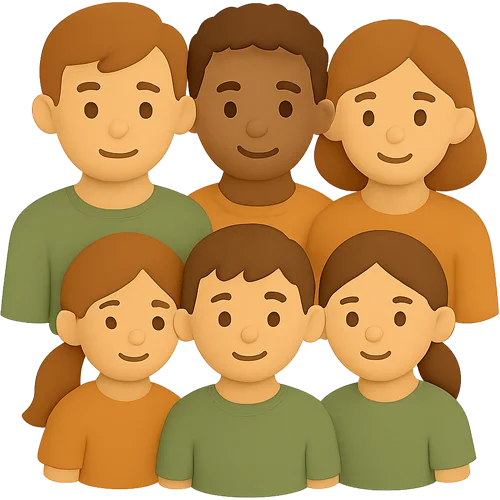 Henkilökohtainen lasten­kirja uudesta perheestä – taianomainen seikkailu