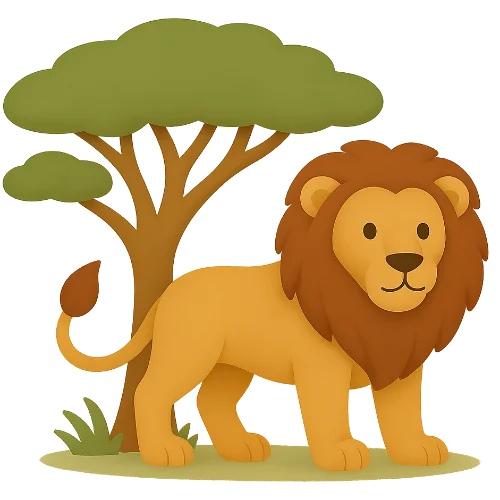 Henkilökohtainen lastenkirja savannin seikkailuista