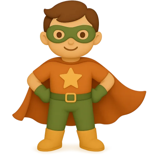 Henkilökohtainen lastenkirja supersankari-seikkailulla