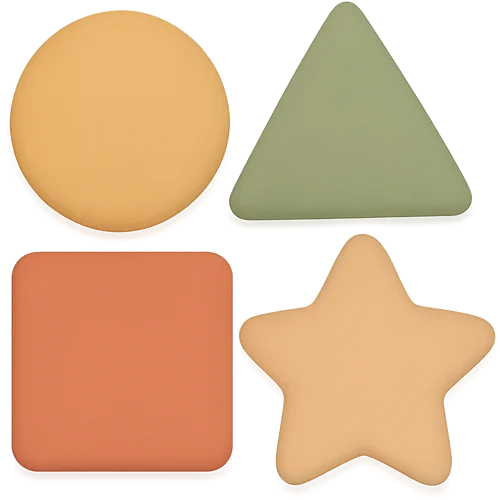 Henkilökohtainen lastenkirja muodoista ja väreistä – taianomaista oppimista