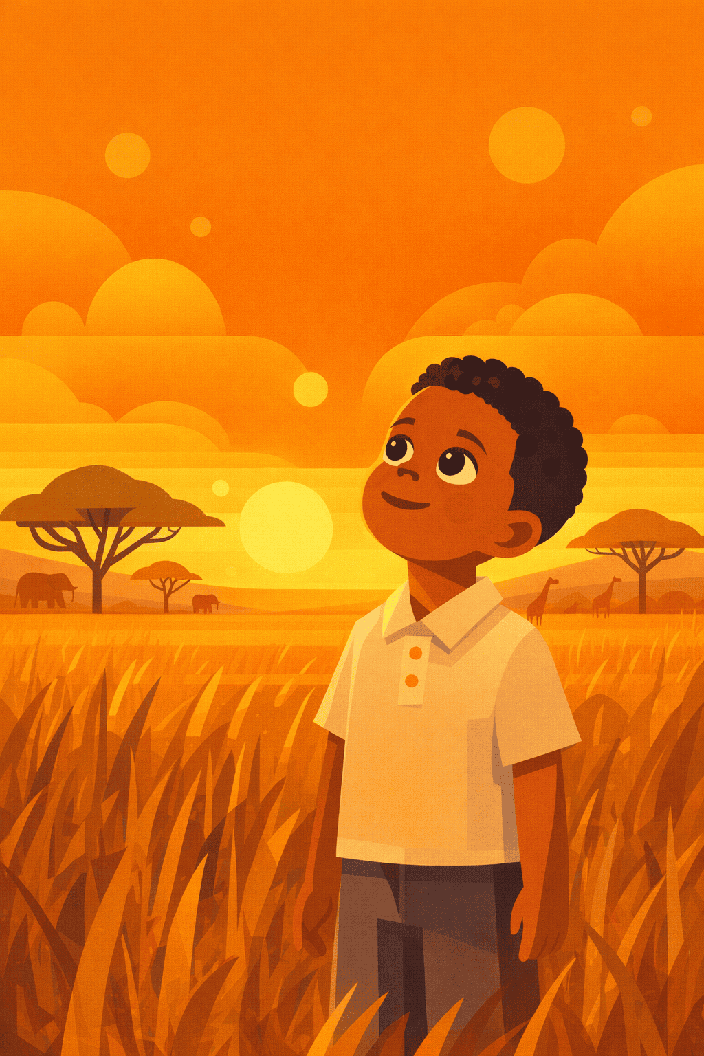 Kultaisen savannin taivaan alla